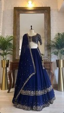 Women Designer Georgette Lehenga Choli Zari Sequins Party Wear Set