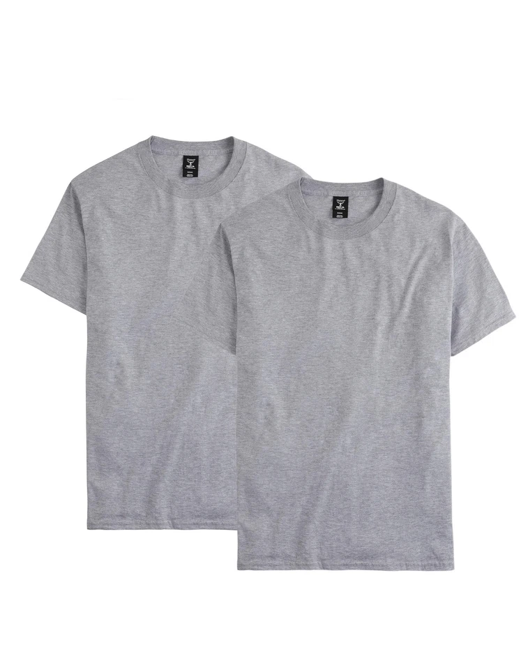 Hanes T-Shirt 2-Pack Men's Beefy Short Sleeve Crewneck Ring Spun Cotton S-5XL