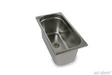 Edelstahl Sp&uuml;lbecken 325x176x150 mm Camping Sp&uuml;le Waschbecken womo + Ablauf 19mm