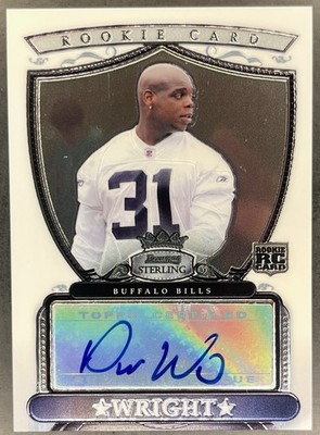 2007 Bowman Sterling Rookie Auto Dwayne Wright #BSRA-DW RC White Bills