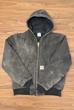 Vintage Carhartt J04 BLK Detroit Style Active Jacket Large Tall Made in USA