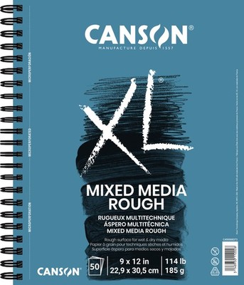 Canson XL Grob Mischtechnik Papier Block 9''X12'' -50 Blatt - 68373-6
