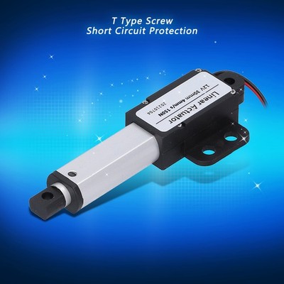 Linear Actuator DC 12V 30mm Stroke Low Noise Short Circuit Protec-tion T Type Sc