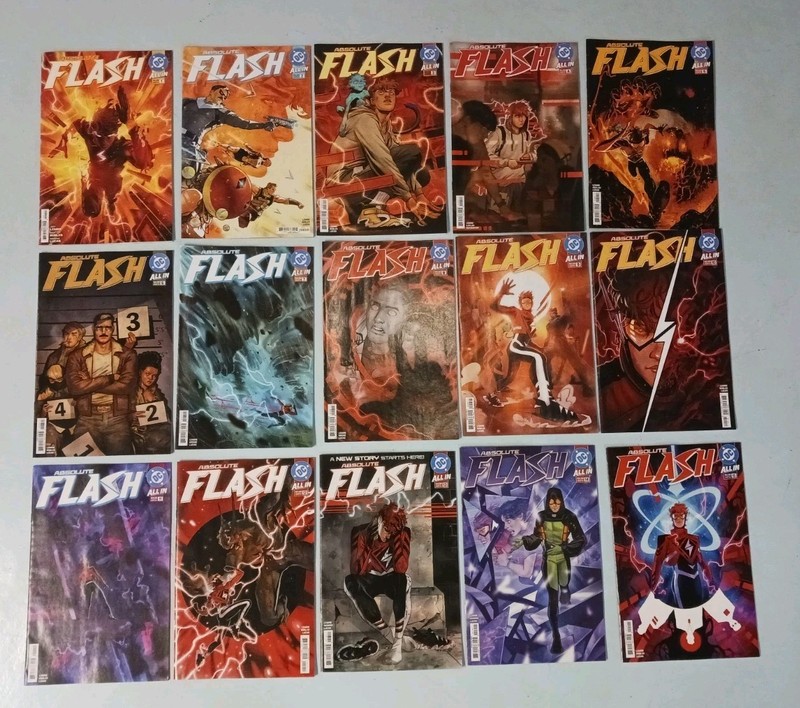 Absolute Flash 1-15 UNREAD Cover A Complete Run Set Jeff Lemire DC Comics