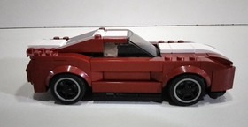 Custom Dark Red/White Ford Mustang GT - This is a modified LEGO 75871 Speed Cham