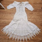 Linen & Lace Capricco By Digna Victorian Dress Wedding Bridal Long Size XS