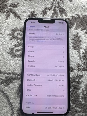 iPhone 13 - Blue - 256Gb - Unlocked - Minor LCD Damage