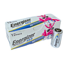12 x CR123 Energizer Industrial 3V Lithium Batteries CR123A, 123, CR17345 