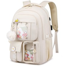 School Backpack for Teen Girls,Cute Backpacks for Women Aesthetic Bookbag Lap...