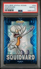 2024 WONDERCARD SPONGEBOB TREASURE SERIES-JOYFUL OCEAN EMBOSSED BLUE 9 SQUIDWARD