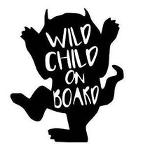 Wild Child On Board Sticker Decal Baby Kids Car Window Bumper Laptop Waterproof