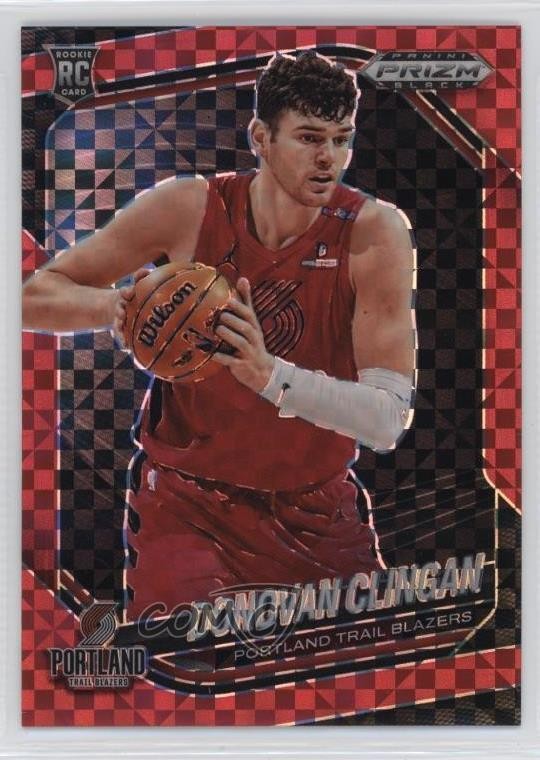 2024-25 Panini Prizm Black Red Power Prizm /75 Donovan Clingan #131 Rookie RC
