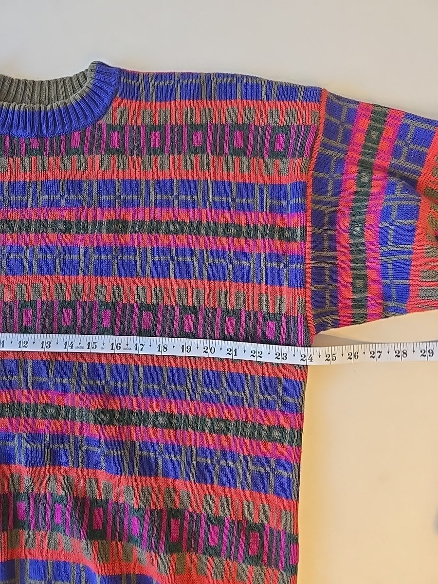 Vintage Rare CHRISTIAN DIOR MONSIEUR Colorful Knit Sweater