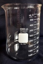 PYREX 2000 mL Heavy Duty Beaker Griffin No.1003 made in Germany
