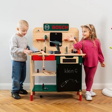Bosch Wooden Workbench Workstation Kids Toy Playset [79L x 35W x 107H cm]