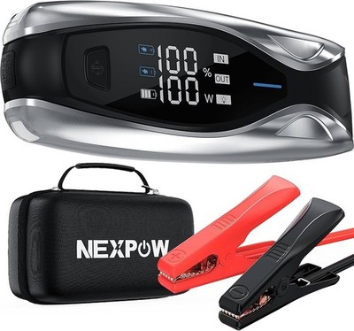 Nexpow Batterie Starthilfegerät mit 3,2 Zoll High Definition LCD Bildschirm - BRANDNEU