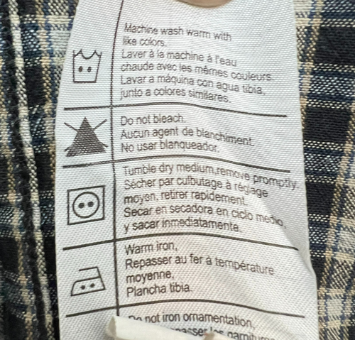 Carhartt Kariertes Button Down Hemd Herren Large Workwear Baumwolle Langarm - Bild 7 von 10