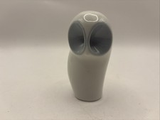 Gufo porcellana bianca grigia vintage Royal Dux Boemia Cecoslovacchia