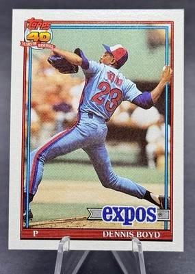 1991 Topps - Dennis Boyd #48 Pink Flag Error Montreal Expos