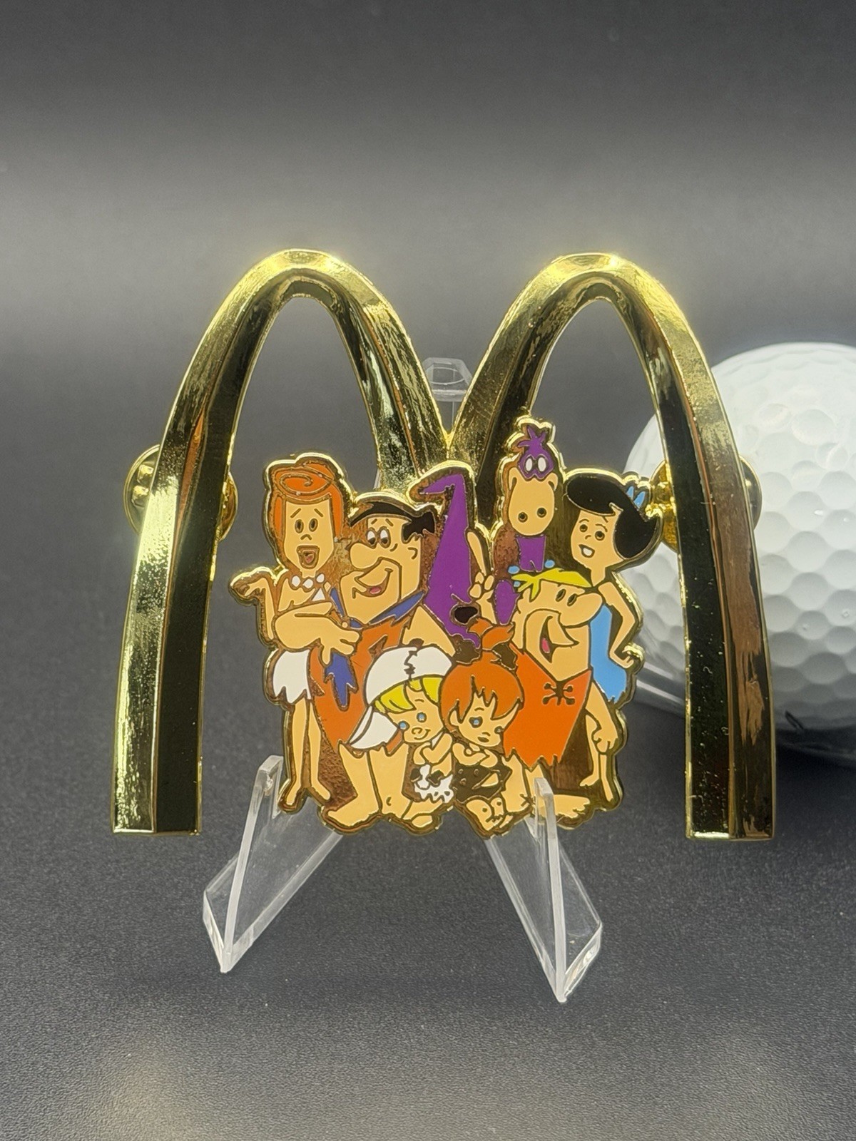 RARE Vintage McDonald's Flintstones Jumbo Pin Limited Edition 100