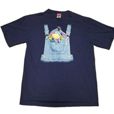 Disney Eeyore T Shirt Disney Navy Blue Winnie the Pooh Cartoon Graphic Tee Sz XL