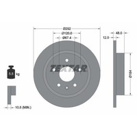 Textar 92222903 Bremsscheibe Hinterachse FüR Vauxhall Chevrolet Buick (Sgm) Opel