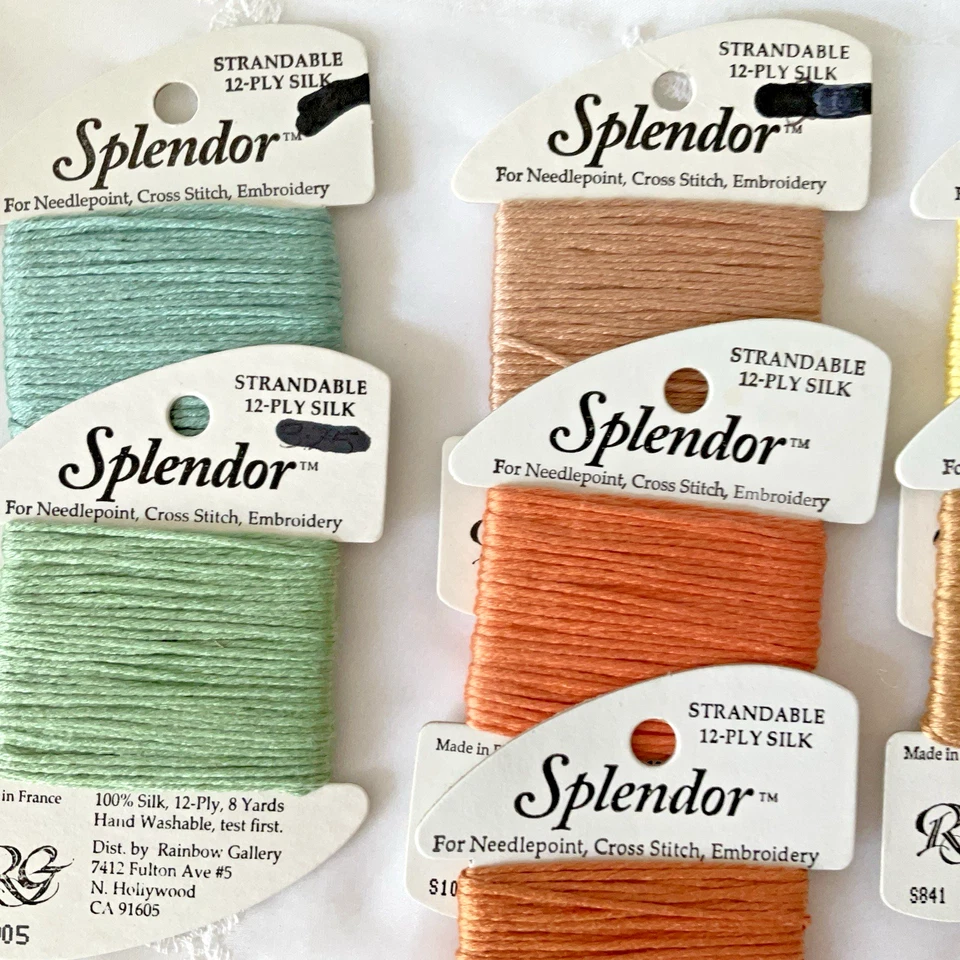 Rainbow Gallery Needlepoint Embroidery Thread Lot of 7 Splendor Spring Colors - Image 3 of 4