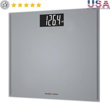 Extra Wide Digital Bathroom Scale 500lb Capacity Large LCD Display 4 User Memory