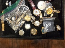 Broken Watch Lot  And Parts Accutron, Gruen, Omega, And More.