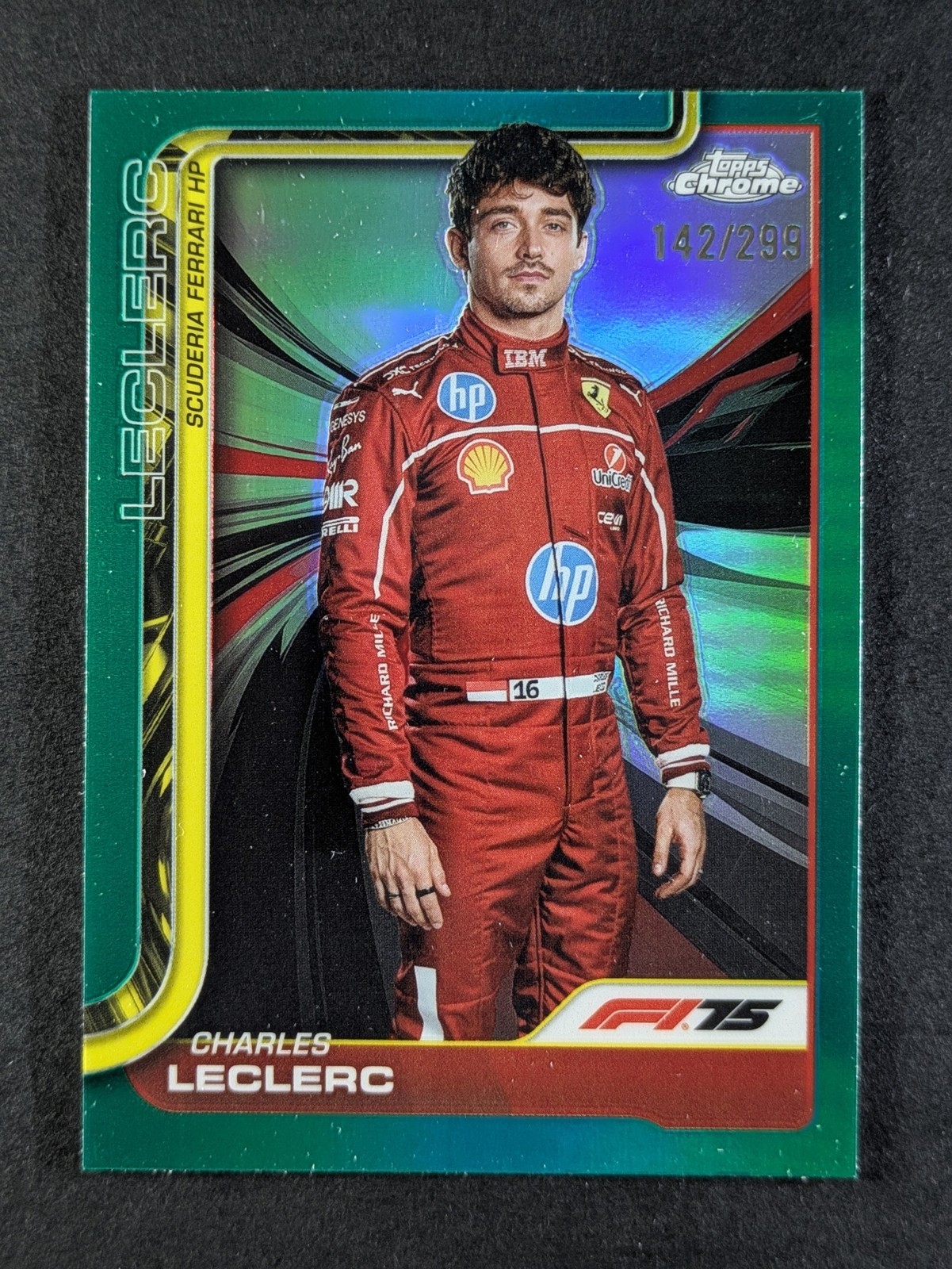 2025 Topps Chrome Formula 1 CHARLES LECLERC 142/299 Teal F1 Driver Refractor #3