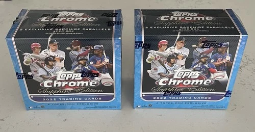 2022 Topps Chrome SAPPHIRE Baseball Factory Sealed HOBBY Box!
