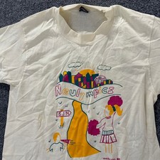 Fruit of the Loom T-shirt Youth Size 14-16 Cream Vintage 1988 Neulympics USA