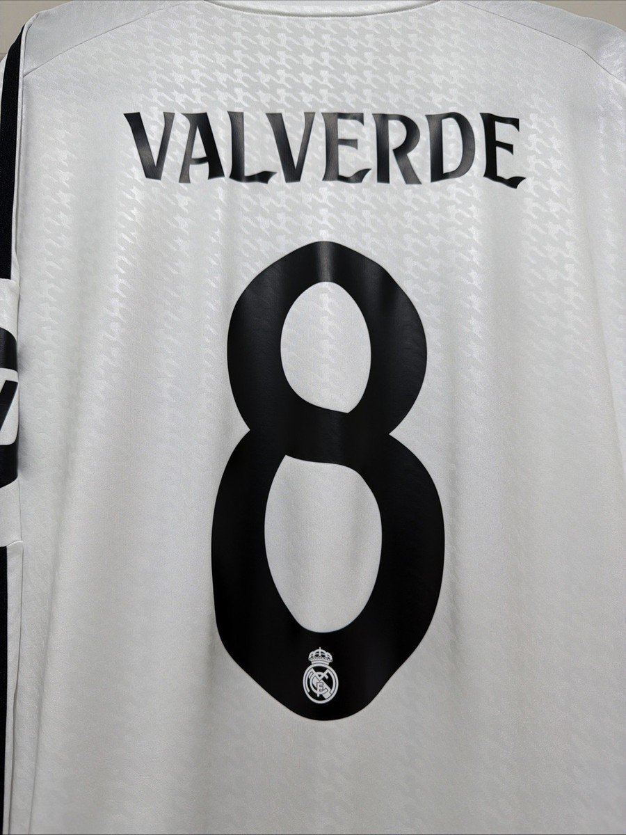 Valverde #8 Mens 2XL Adidas Real Madrid UCL Home Fan Jersey | eBay