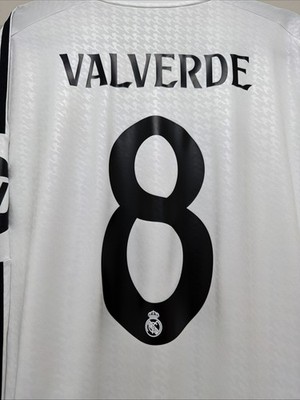 Valverde #8 Mens 2XL Adidas Real Madrid UCL Home Fan Jersey | eBay