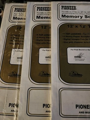 Pioneer 12 in. x 12 in. Postbound Top Loading White Refills -3 Packs - Image 1 of 4