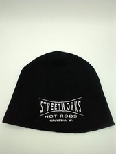 Black Unisex Streetworks Hot Rods Waukesha WI Beanie Hat Made in the USA