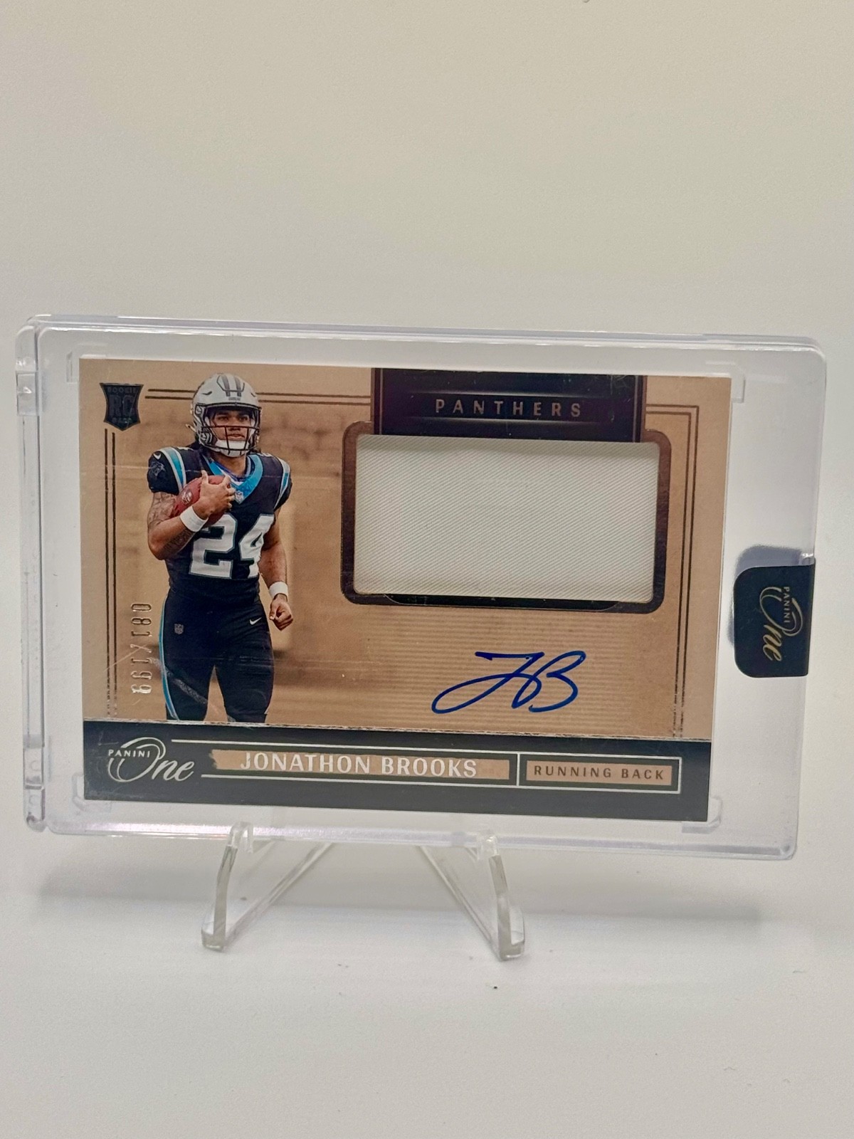 2024 Panini One Jonathon Brooks Rookie Patch Auto /199