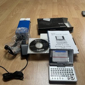 Vintage Sharp Zaurus Handheld PDA Mini-Laptop -Linux OS (SL-C1000) English 