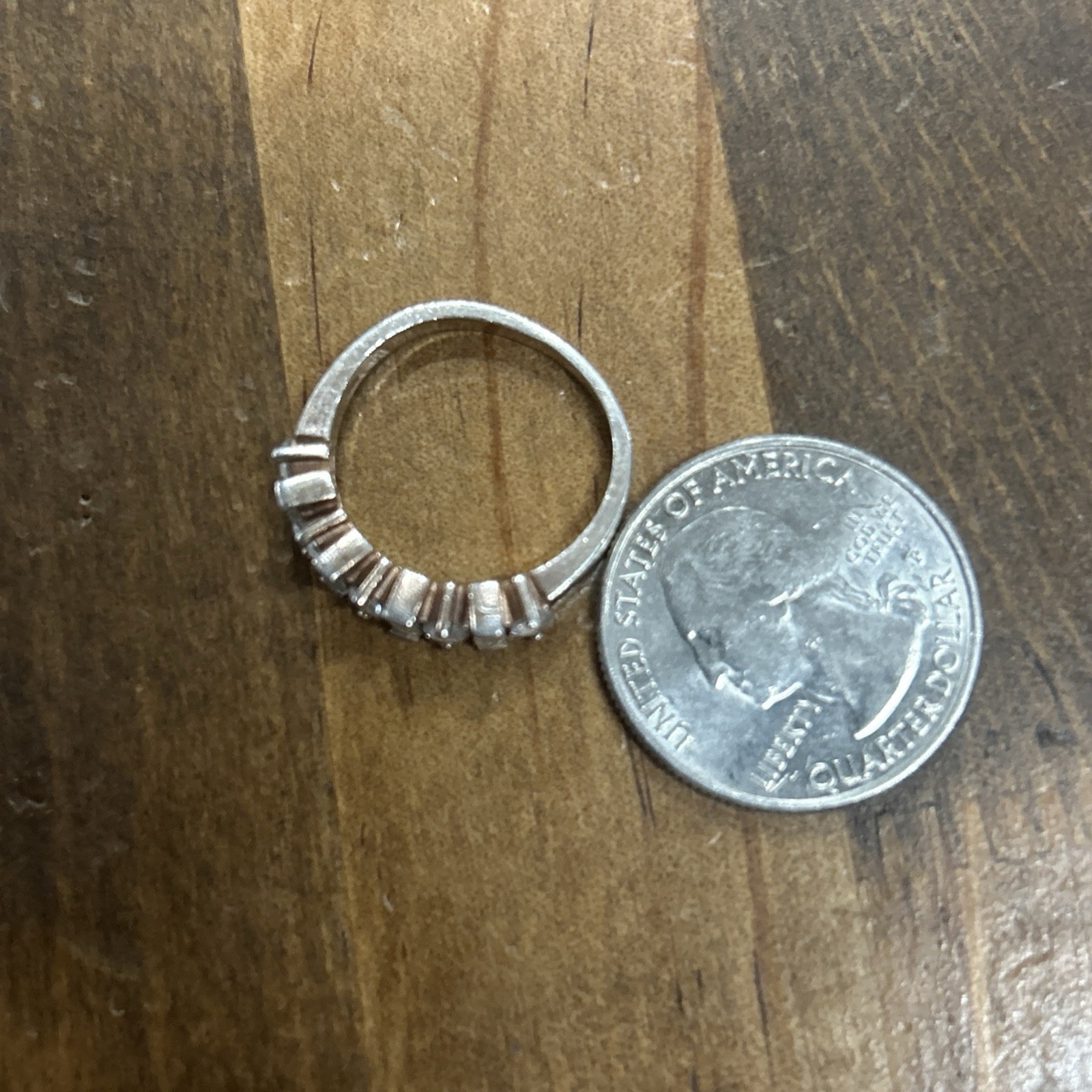 Sterling Silver Alternating White/ Rectangle Ston… - image 2