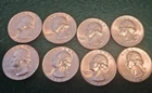Lot of 8: 1964 SILVER Washington Quarters   All D-MINT.