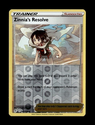 Zinnia's Resolve 164/203 SWSH07: Evolving Skies Uncommon Reverse Holo Pokemon TC