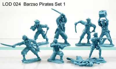 LOD Barzso Pirate set#1 8 figures  1/32 toy soldiers