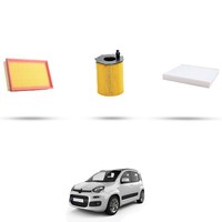 Hoffcar Set Service - 3 Filter Kompatibel Mit Fiat Panda III 0.9 Twinair 48Kw