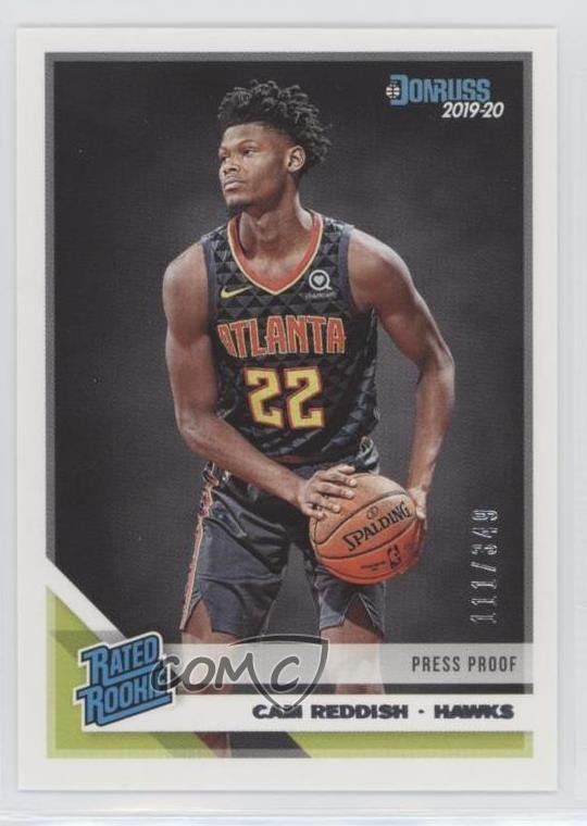 2019 Panini Donruss Rated Rookie Press Proof Silver 111/349 Cam Reddish #209 0v0