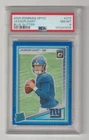 2025 Donruss Optic Jaxson Dart RC Blue Glitter Prizm SP *PSA 8* NY Giants #273