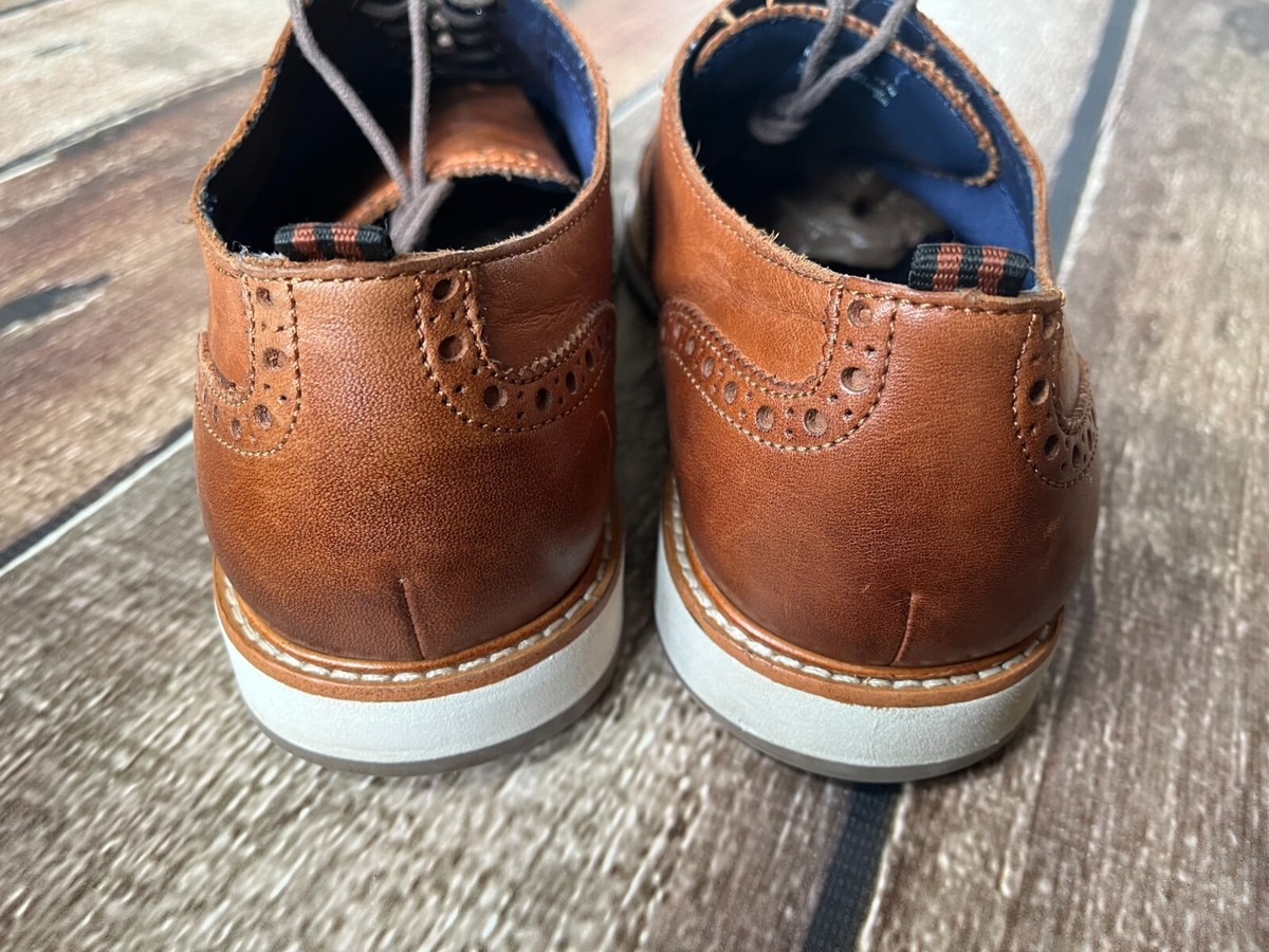 COLE HAAN GRAND OS LEATHER OXFORD DRESS SHOES BROWN MENS 12 