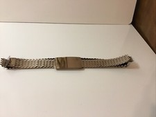 Vintage Snake Skin / Fish Scales Stretch Belt 1960s Silver Metal Hook Buckle