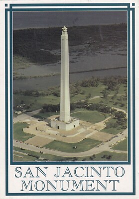 Postkarte San Jacinto Denkmal Schlachtfeld Houston Texas Porto fällig meine Ref WV