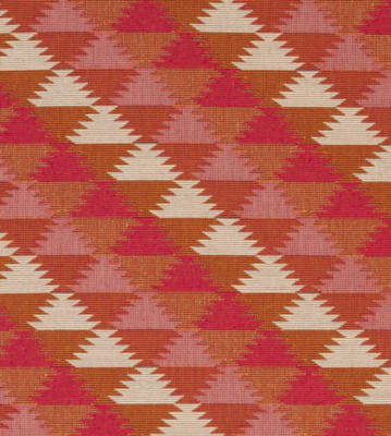 Christopher Farr Geometric Wool Blend Uphol Fabric- Busy Lizzie Hot Pink 1.20 yd