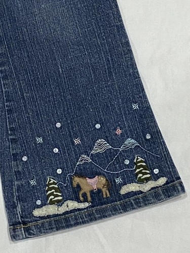 Gymboree Park City Luxe Scenic Cuff Denim Jeans Girls Size 5 in EC! - Picture 2 of 5